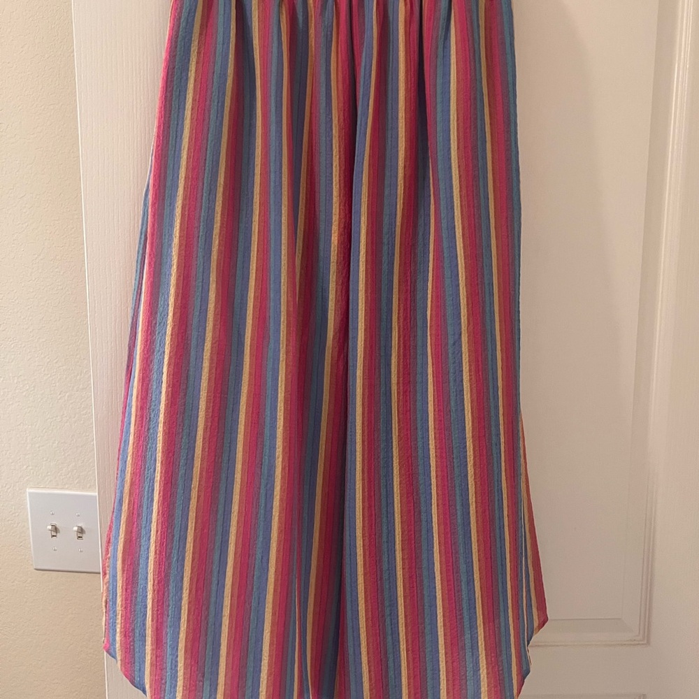 Vibrant Striped Wide Leg Pants
